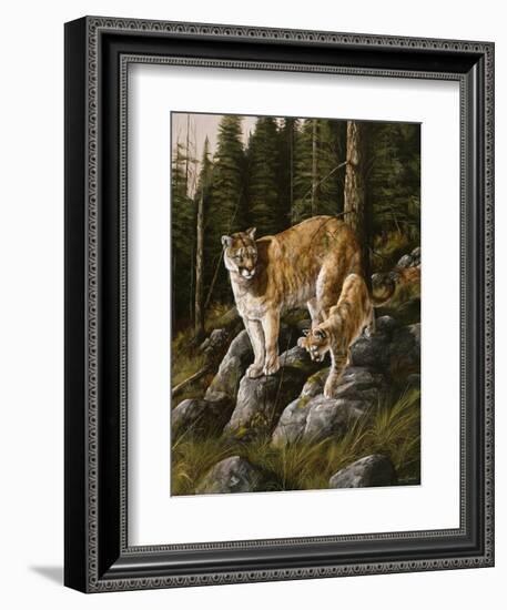 Mother and Child (Mt. Lions)-Trevor V. Swanson-Framed Giclee Print