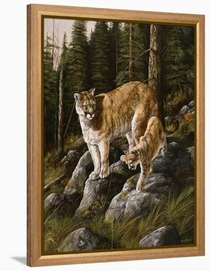 Mother and Child (Mt. Lions)-Trevor V. Swanson-Framed Premier Image Canvas