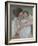 Mother and Child on a Green Background or Maternity-Mary Cassatt-Framed Giclee Print