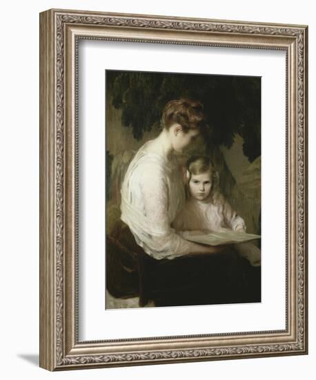 Mother and Child Reading, 1900-Lilla Cabot Perry-Framed Giclee Print