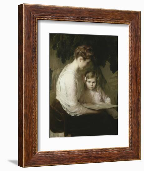 Mother and Child Reading, 1900-Lilla Cabot Perry-Framed Giclee Print