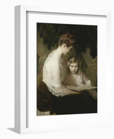 Mother and Child Reading, 1900-Lilla Cabot Perry-Framed Giclee Print