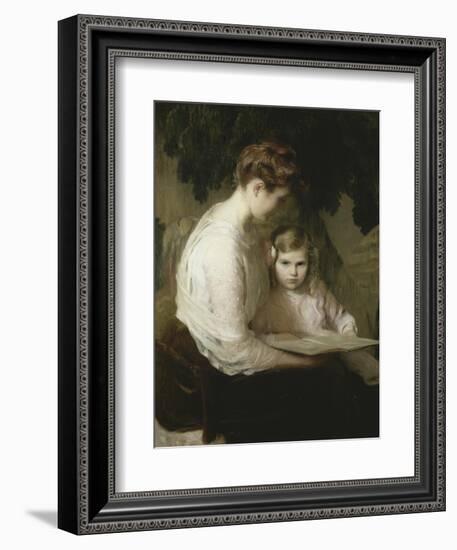 Mother and Child Reading, 1900-Lilla Cabot Perry-Framed Giclee Print