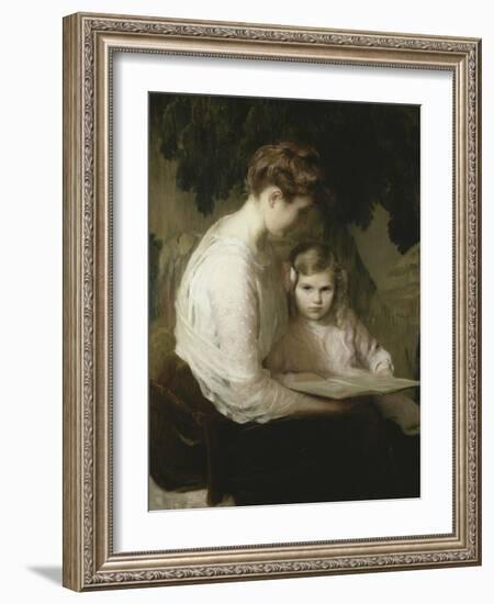 Mother and Child Reading, 1900-Lilla Cabot Perry-Framed Giclee Print