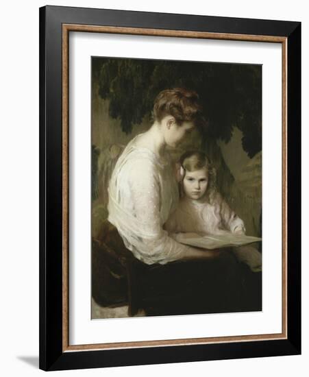 Mother and Child Reading, 1900-Lilla Cabot Perry-Framed Giclee Print