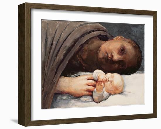 Mother and Child Resting, 1996-Evelyn Williams-Framed Giclee Print