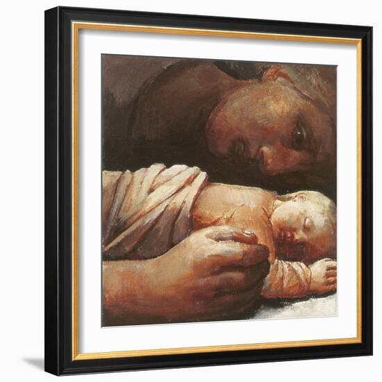 Mother and Child Resting, 1996-Evelyn Williams-Framed Giclee Print