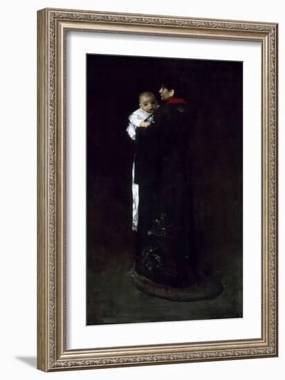 Mother and Child (The First Portrait), C. 1888-William Merritt Chase-Framed Giclee Print