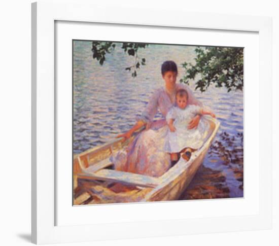 Mother And Child-Edmund Charles Tarbell-Framed Art Print