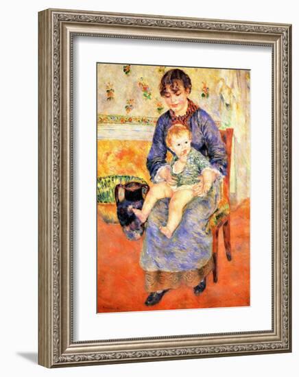 Mother and Child-Pierre-Auguste Renoir-Framed Giclee Print