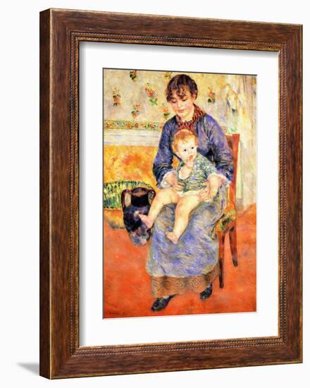 Mother and Child-Pierre-Auguste Renoir-Framed Giclee Print