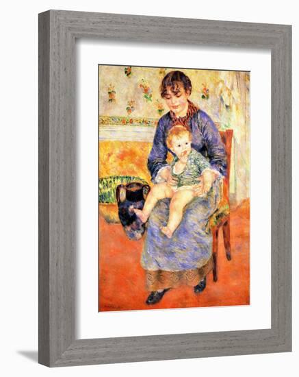 Mother and Child-Pierre-Auguste Renoir-Framed Giclee Print