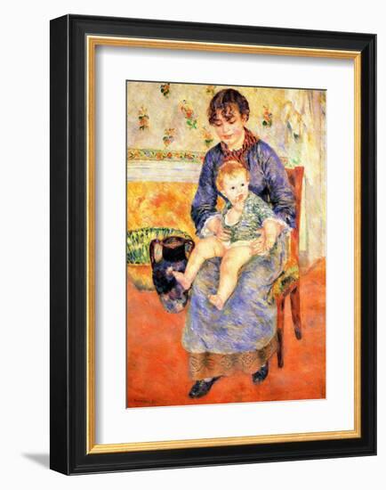 Mother and Child-Pierre-Auguste Renoir-Framed Giclee Print