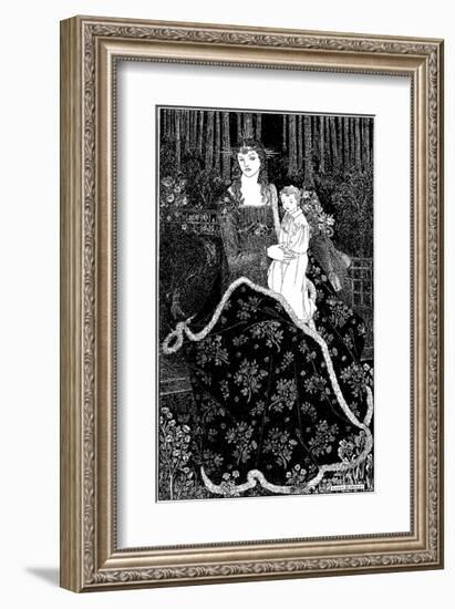 Mother and Child-Aubrey Beardsley-Framed Art Print