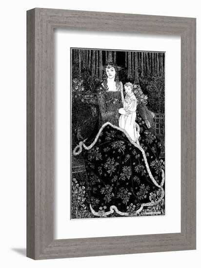 Mother and Child-Aubrey Beardsley-Framed Art Print