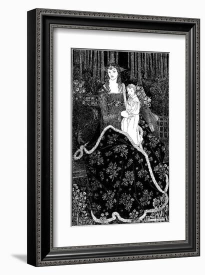 Mother and Child-Aubrey Beardsley-Framed Art Print