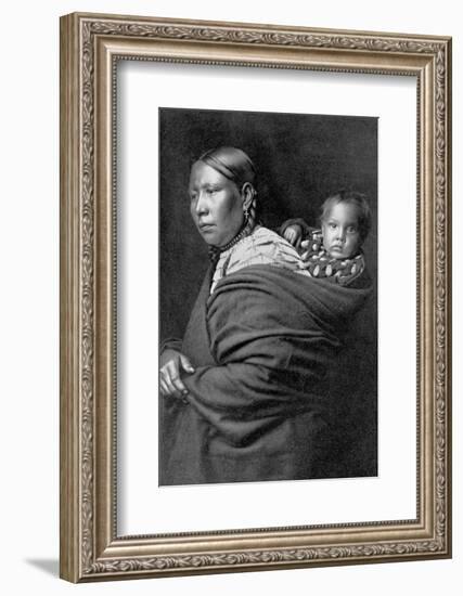 Mother and Child-Edward S^ Curtis-Framed Photographic Print