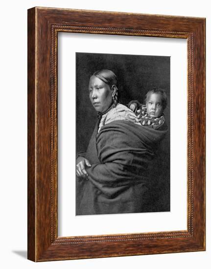 Mother and Child-Edward S^ Curtis-Framed Photographic Print