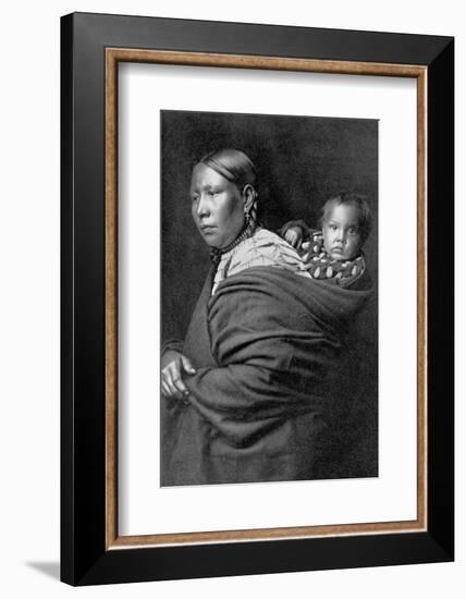 Mother and Child-Edward S^ Curtis-Framed Photographic Print