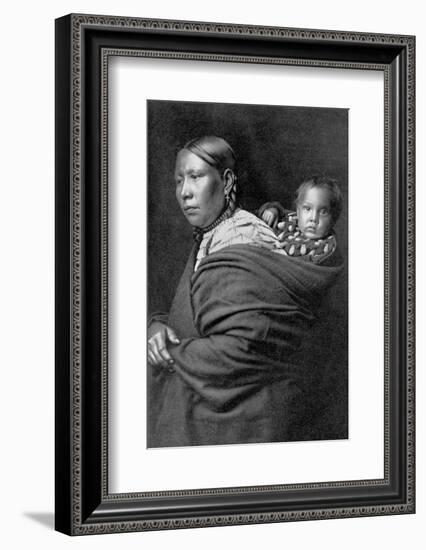 Mother and Child-Edward S^ Curtis-Framed Photographic Print