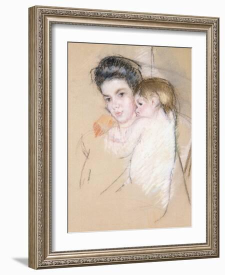 Mother and Child-Mary Cassatt-Framed Giclee Print