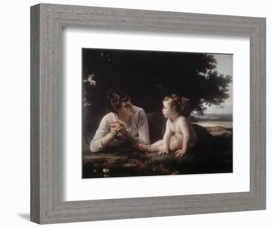 Mother and Child-William Adolphe Bouguereau-Framed Giclee Print