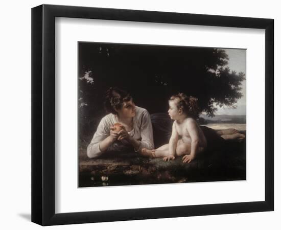 Mother and Child-William Adolphe Bouguereau-Framed Giclee Print