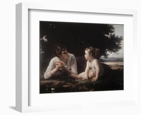 Mother and Child-William Adolphe Bouguereau-Framed Giclee Print