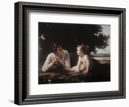 Mother and Child-William Adolphe Bouguereau-Framed Giclee Print