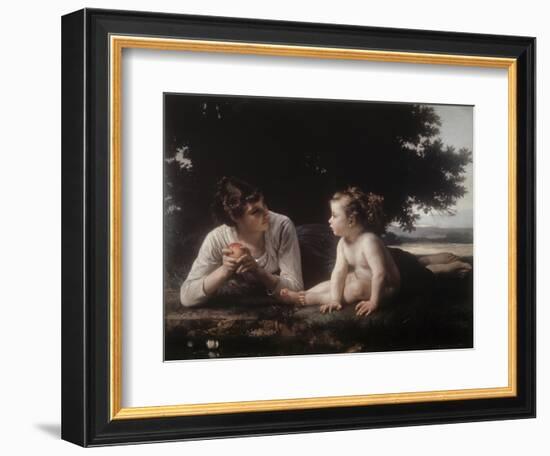 Mother and Child-William Adolphe Bouguereau-Framed Giclee Print