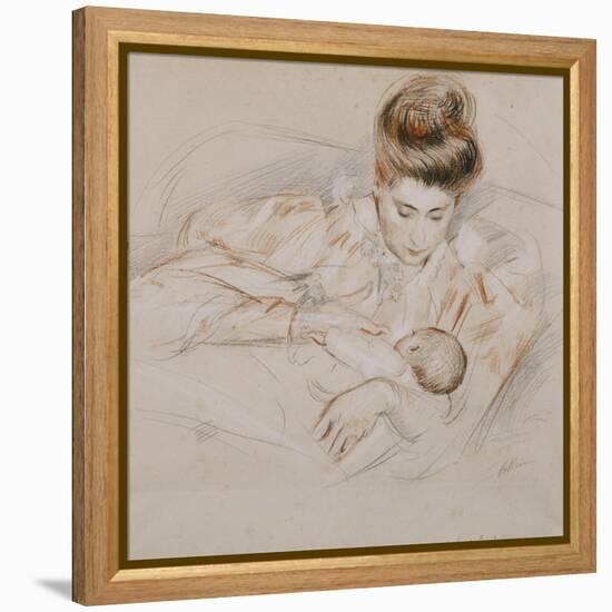 Mother and Child-Paul Cesar Helleu-Framed Premier Image Canvas