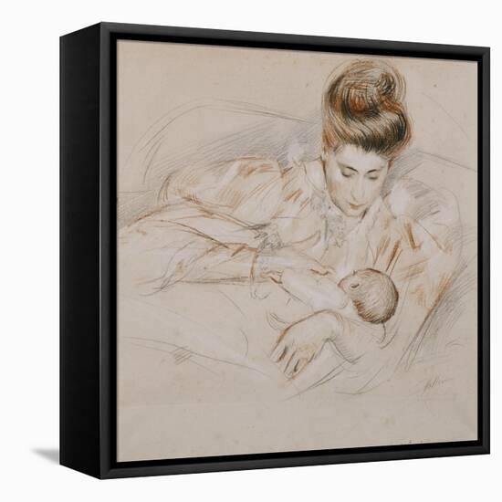 Mother and Child-Paul Cesar Helleu-Framed Premier Image Canvas