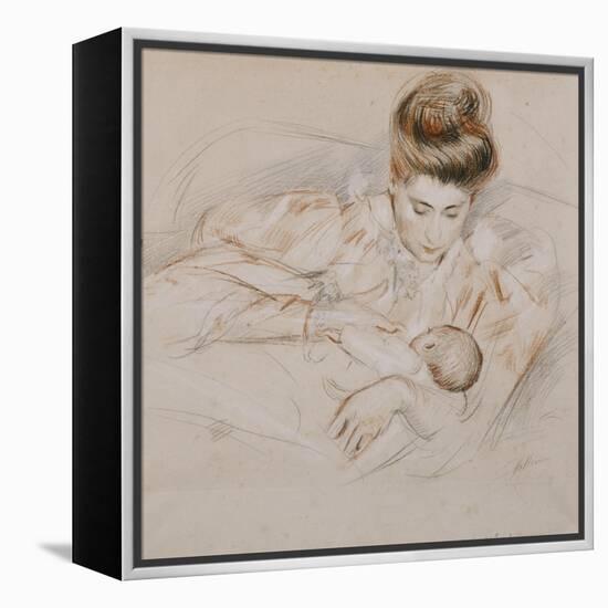 Mother and Child-Paul Cesar Helleu-Framed Premier Image Canvas