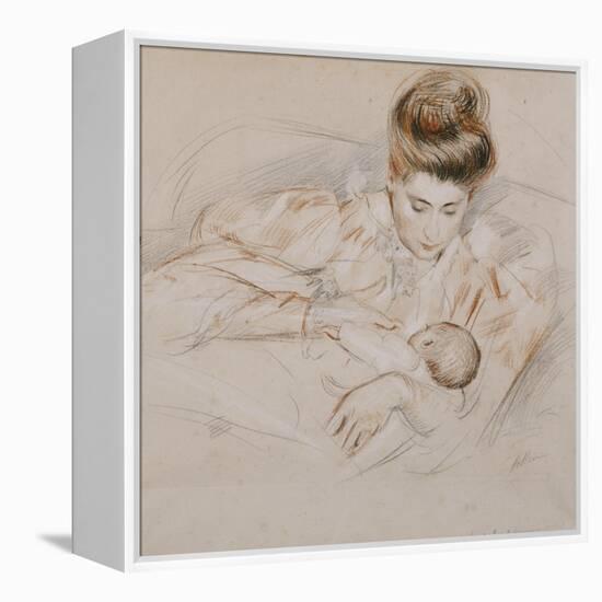 Mother and Child-Paul Cesar Helleu-Framed Premier Image Canvas