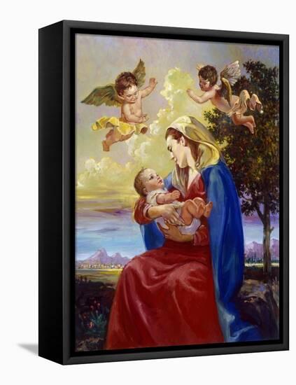 Mother and Child-Hal Frenck-Framed Premier Image Canvas
