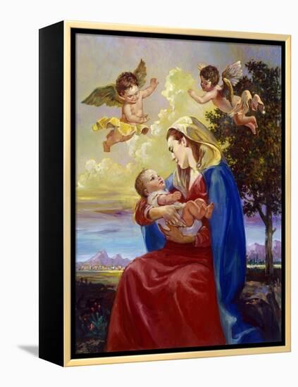 Mother and Child-Hal Frenck-Framed Premier Image Canvas