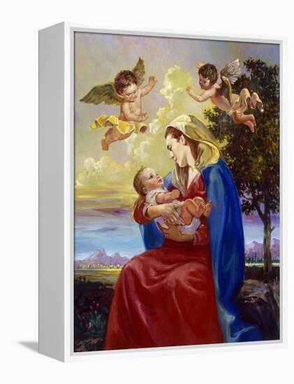 Mother and Child-Hal Frenck-Framed Premier Image Canvas