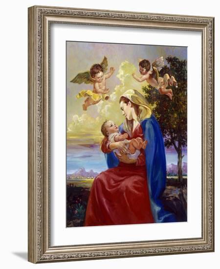 Mother and Child-Hal Frenck-Framed Giclee Print