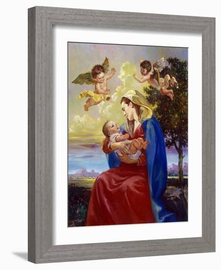 Mother and Child-Hal Frenck-Framed Giclee Print