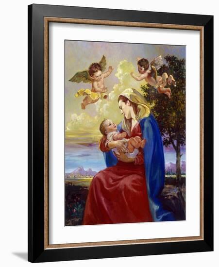 Mother and Child-Hal Frenck-Framed Giclee Print