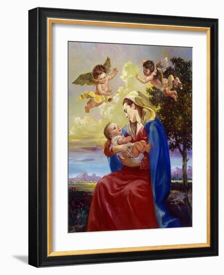 Mother and Child-Hal Frenck-Framed Giclee Print