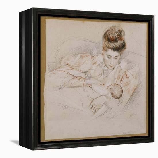 Mother and Child-Paul Cesar Helleu-Framed Premier Image Canvas