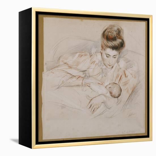 Mother and Child-Paul Cesar Helleu-Framed Premier Image Canvas