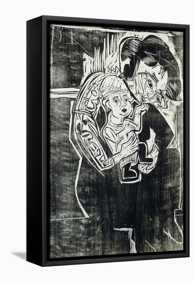 Mother and Child-Ernst Ludwig Kirchner-Framed Premier Image Canvas