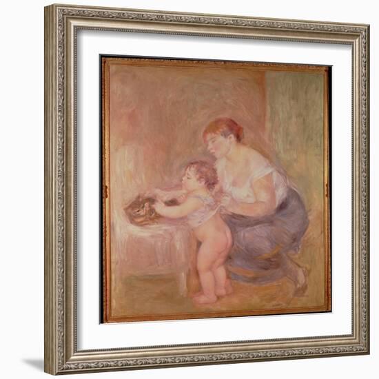 Mother and Child-Pierre-Auguste Renoir-Framed Giclee Print