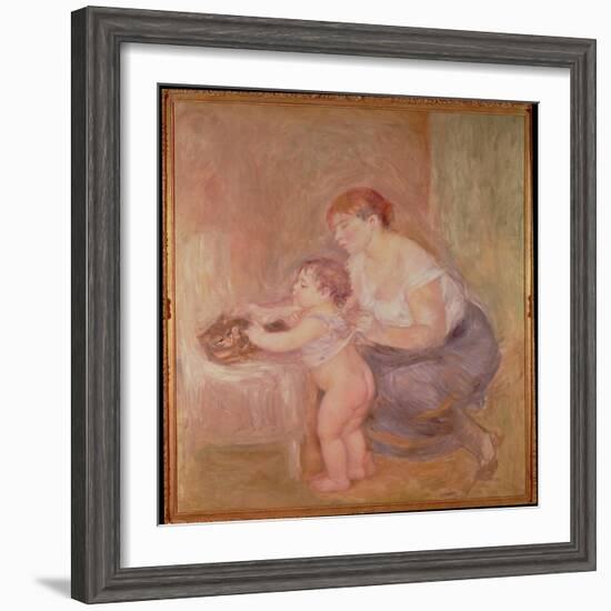 Mother and Child-Pierre-Auguste Renoir-Framed Giclee Print