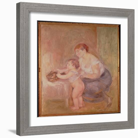 Mother and Child-Pierre-Auguste Renoir-Framed Giclee Print