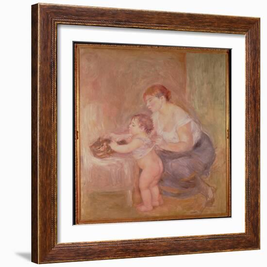 Mother and Child-Pierre-Auguste Renoir-Framed Giclee Print