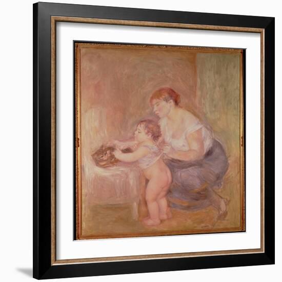 Mother and Child-Pierre-Auguste Renoir-Framed Giclee Print