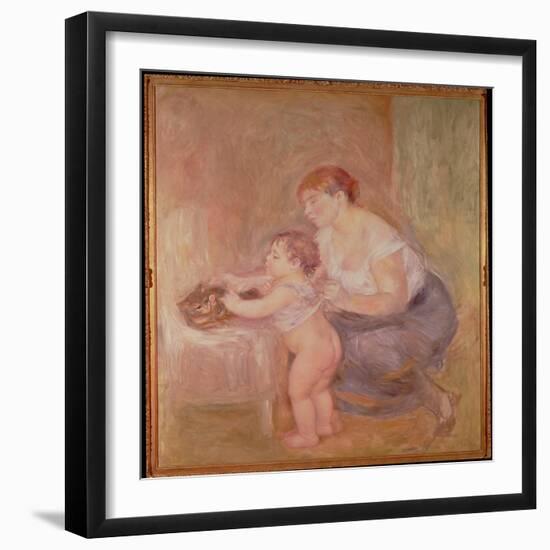 Mother and Child-Pierre-Auguste Renoir-Framed Giclee Print